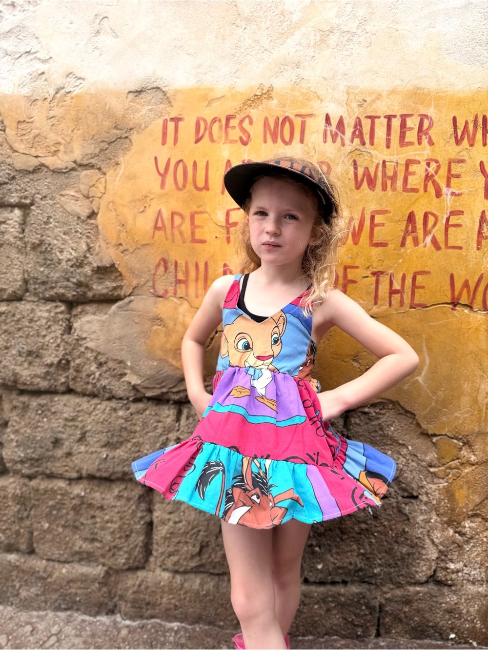 New York Couture One of a Kind Kids Girls HAKUNA MATATA Ruffle Dress